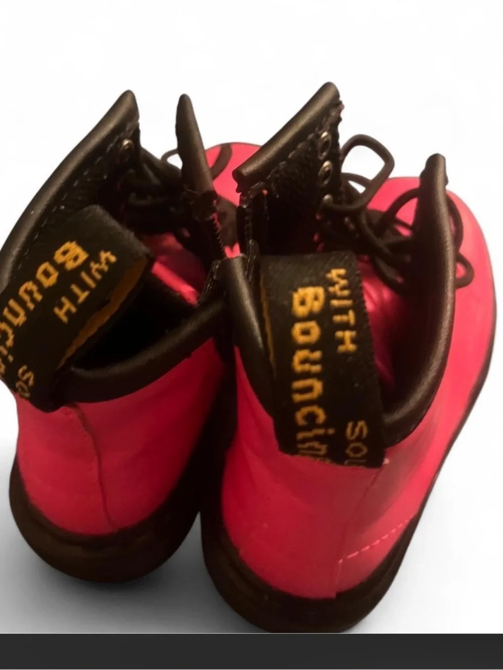 Dr. Martens Kids hot Pink Lace-Up Boots